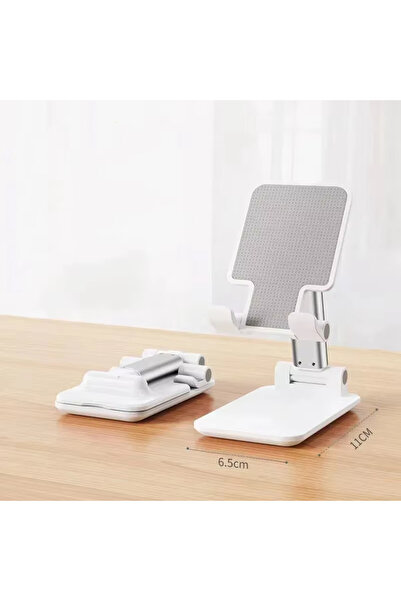 Choice حامل هاتف محمول مكتبي قابل للطي باللون الأبيض لأجهزة iPhone و iPad، حا...