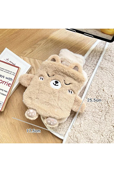 choice2 قربة ماء ساخن معزولة، لون كاكي، سعة 750 مل، بتصميم كاواي لطيف ، وبري ...