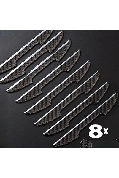 Choice 8pcs Carbon Fiber Car Door Carbon Fiber Anti-collision Protector Bar S...