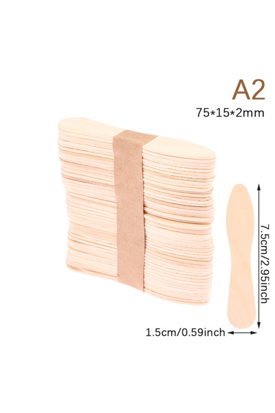 Choice3 A2 50Pcs Wax Waxing Disposable Sticks Wood Tongue Depressor Spatula W...