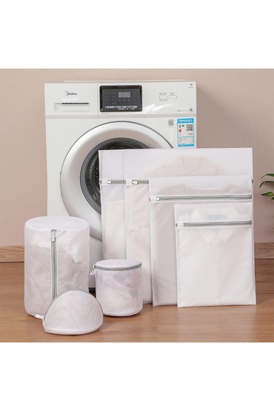 Choice 7Pcs Set Grey Zipper Laundry Bag Fine Mesh Thickened Laundry Bags For ...