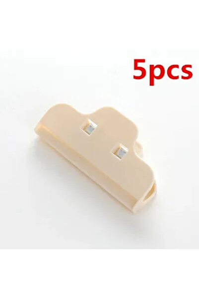 Choice1 حقيبة بلاستيكية محمولة لإغلاق الأكياس، لون أصفر فاتح، 5 قطع، أداة بلا...