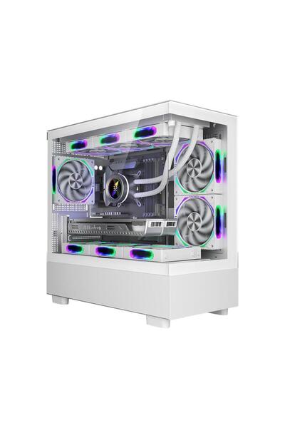 1ST PLAYER 1STPLAYER MI5 Case, Mid Tower, ARGB, Tempered Glass, 4 Expansion S...