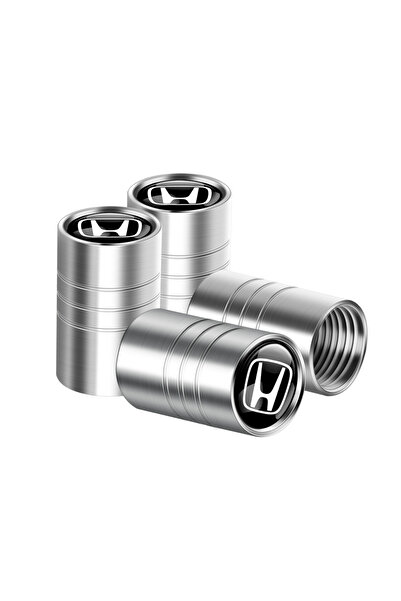 Choice1 أغطية صمامات إطارات سيارات هوندا فضية اللون من JS، 4 قطع، مناسبة لسيا...