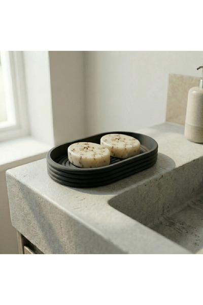 comes DEVA III Dekoratif Banyo Sabunluğu Sabunluk - Siyah - 9x18cm
