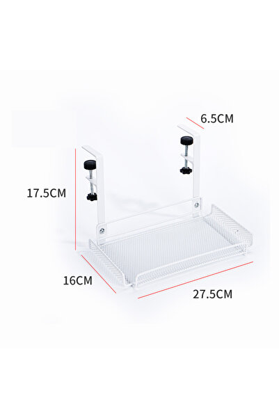 Choice1 صينية تنظيم كابلات مكتبية بيضاء اللون، تُوضع أسفل المكتب، مصنوعة من ا...