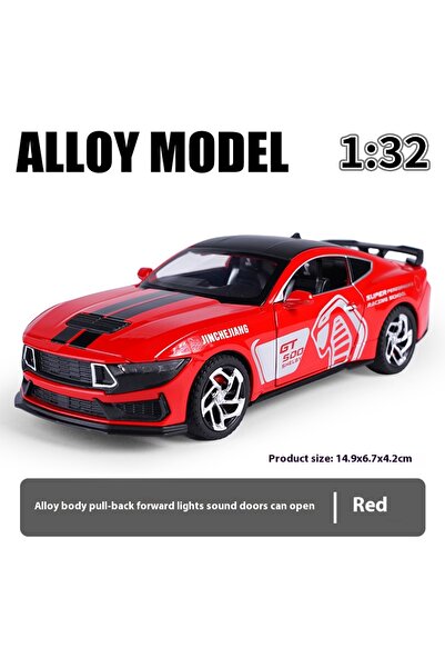 Choice1 سيارة موستانج GT500 حمراء اللون، بمقياس 1:32، مصنوعة من سبيكة معدنية ...
