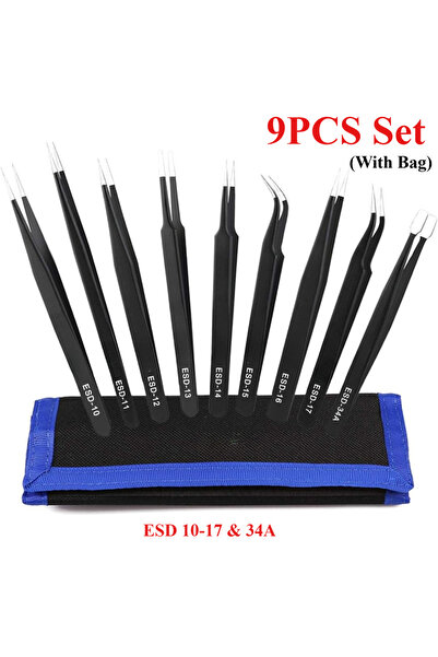 choice2 مجموعة من 9 قطع (1.5 مم) أو 10 قطع (10/9 قطع) من ملاقط الفولاذ المقاو...