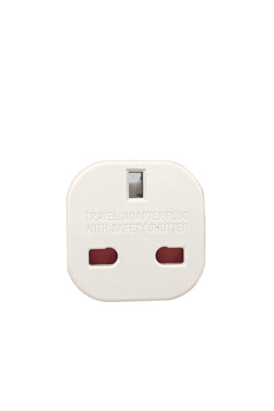 choice2 محول كهربائي أبيض بقطر 4.0 مم، قطعة واحدة، من المملكة المتحدة إلى الا...