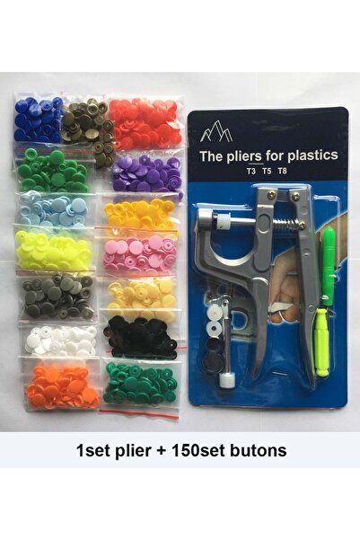 Choice20 T5 plier and 150set mix U Shape Fastener Snap Pliers Butt Kit T5 Pla...