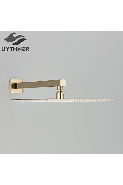 Choice14 رأس دش مطري ذهبي مصقول مقاس 12 بوصة، متوفر بأحجام 8/10/12 بوصة مربعة...