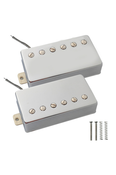 Choice7 Chrome set Phrilam LP Vintage Alnico 2 Covered Humbucker kups Set Nec...