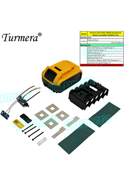 Choice3 مجموعة علب بطاريات 5S2P من سلسلة Turmera DCB200 بجهد 20 فولت كحد أقصى...