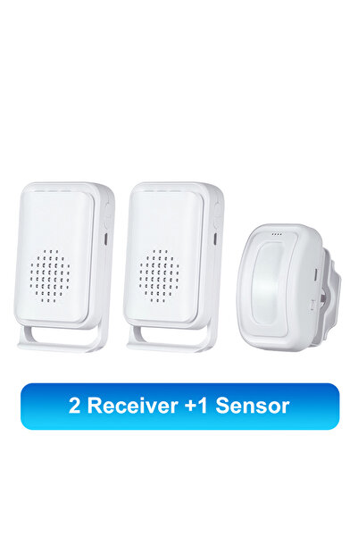 Choice5 جرس باب لاسلكي ذكي يعمل بتقنية الحث المنفصل 2R1S، مزود بمستشعر حركة P...