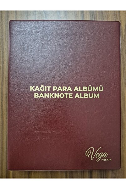 Edi Antik 60 Adet Kapasiteli Yerli Kağıt Para Albümü Koleksiyon Kırmızı. Topl...