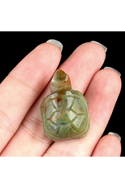 Choice10 India Agate Turtle Shape Ornament Natural Stone Crystal Agate Mini C...