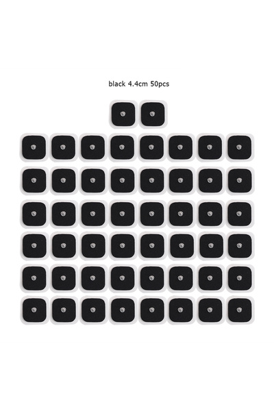 choice2 50 قطعة، 25 كيس، أسود، 50/100 قطعة، 4x4 سم، وسادات جل لأقطاب التحفيز ...