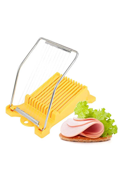 Choice قطاعة بيض ولحوم غداء صفراء فاتحة من الفولاذ المقاوم للصدأ متعددة الوظا...