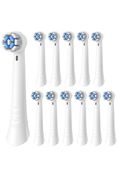 Choice3 رؤوس فرشاة أسنان بديلة بيضاء - 12 قطعة، متوافقة مع فرشاة الأسنان الكه...