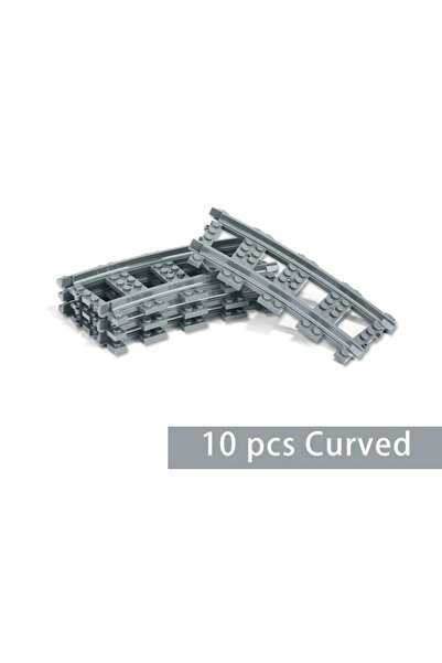 Choice12 10pcs Curved Straight train tracks Curved accessories car blocks Bui...