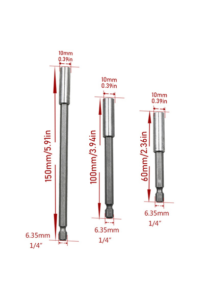 choice2 3pcs 60 100 150 1pc/3pcs 1/4" Hex Shank Screwdriver Bit Holder Magnet...