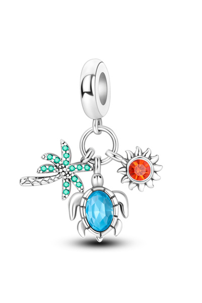 Choice41 KJC660 Fashion 925 Sterling Silver Summer Ocean World Series Sea Tur...