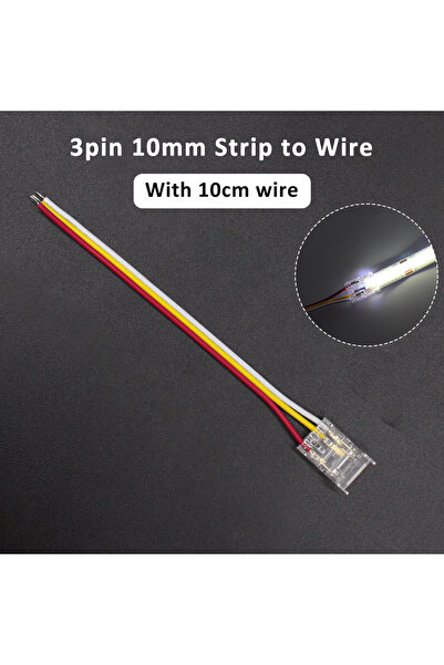 Choice7 5PCS 3pin 10mm CCT-COB 2Pin 3Pin 4Pin COB LED Strip Connector Extensi...