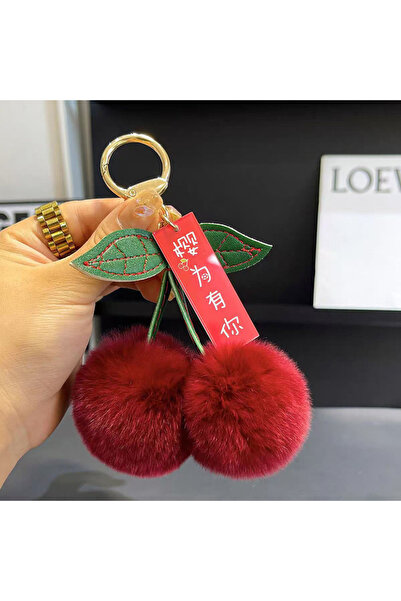 choice2 سلسلة مفاتيح على شكل كرة فرو أرنب ريكس لطيفة ورقيقة من بانداي ريد تشي...