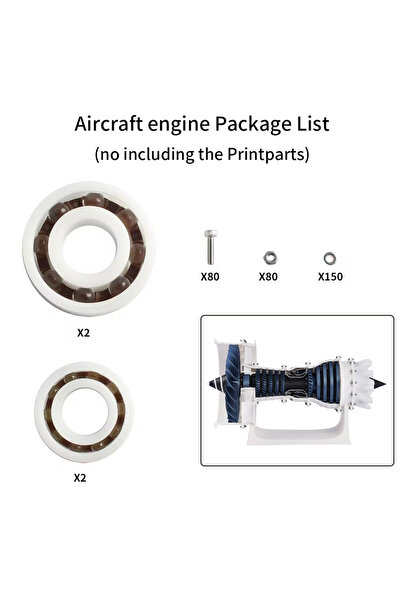 Choice3 set 3 For Bambu Lab Aircraft engine/LED Light/Marble Track/Three-axis...