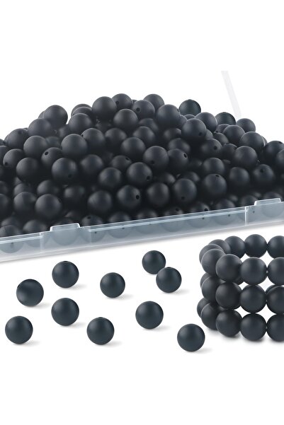 choice2 12mm black 50pcs 12mm silicone beads, loose round silicone beads for ...