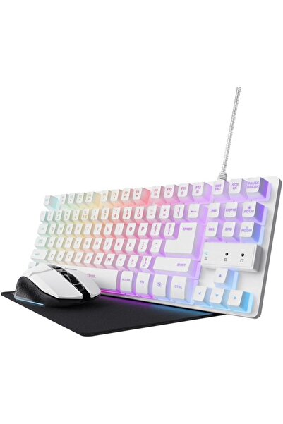 Trust Kit GXT 794W 3-in-1, Tastatura Wired, Mouse Wireless, USB, MousePad (Al...