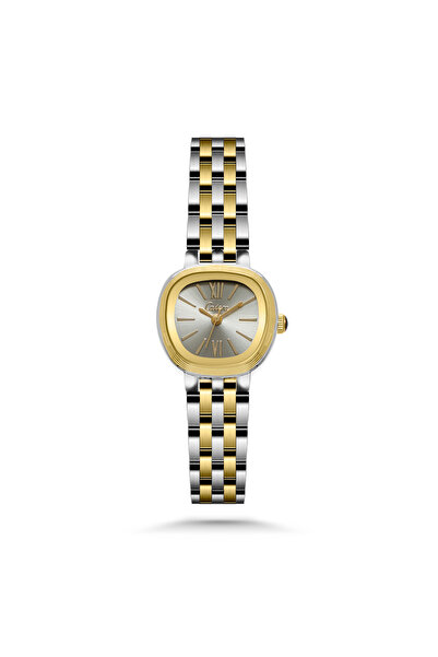 catera Women's watch with a gold-tone steel strap and a white dial