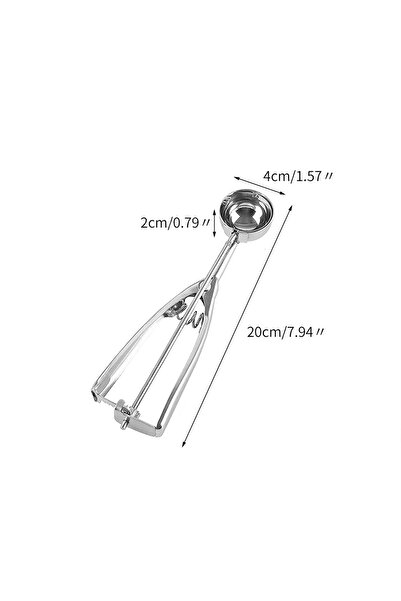 Choice1 مغرفة آيس كريم صغيرة الحجم مزودة بزناد، مغرفة بسكويت من الفولاذ المقا...