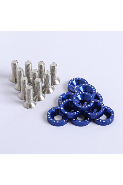 Choice7 مجموعة من 10 قطع من غسالات ومسامير إطار لوحة الترخيص المصنوعة من الأل...