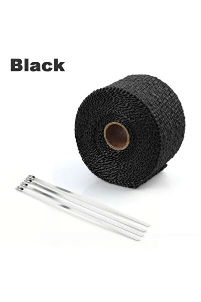 Choice1 لفافة عازل حراري لفّ العادم، أسود، 5 أمتار × 5 سم، عرض 5 سم، قطن عازل...