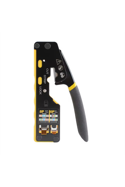 Choice أداة تجعيد الشبكة الصفراء AOKIN RJ45 - 3 في 1: تجعيد/قطع/تجريد كابلات ...
