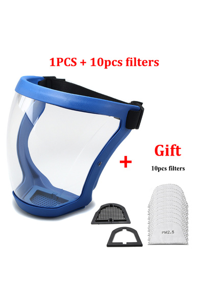 Choice3 قناع وجه أزرق شفاف، قطعة واحدة، واقي للوجه، مناسب للاستخدام الخارجي، ...