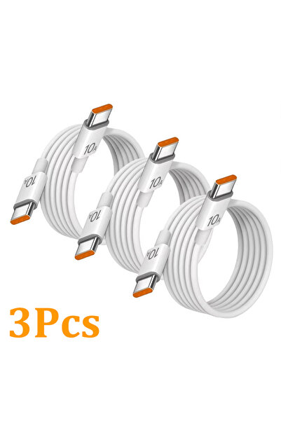 Choice كابل شحن فائق السرعة من النوع C إلى النوع C بطول 1 متر، 3 قطع (1/3 قطع...