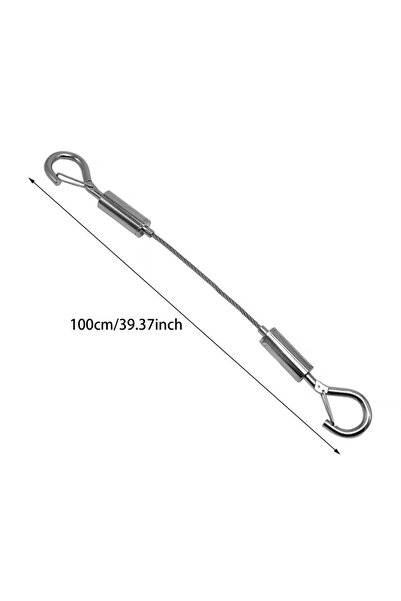 choice2 100cm Adjustable Automatic Wire Rope Spring Hook Clothesline ture Han...
