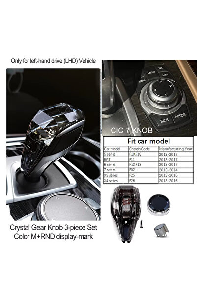 Choice6 CIC-1-567 X3X4 F Crystal Gear Shift Lever Knob Set For BMW 5 Series G...