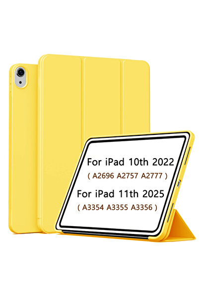 Choice جراب أصفر فاقع لجهاز iPad (A16) الجيل الحادي عشر مقاس 11 بوصة (2025)، ...