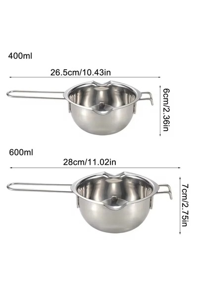Choice Silver 400ml Stainless Steel Candle Wax Melting Boiler Pot with Heat R...