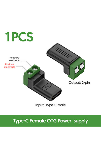 Choice محول طرفي أخضر بدون لحام من النوع C ذكر 5 فولت إلى موصل أنثى من النوع ...