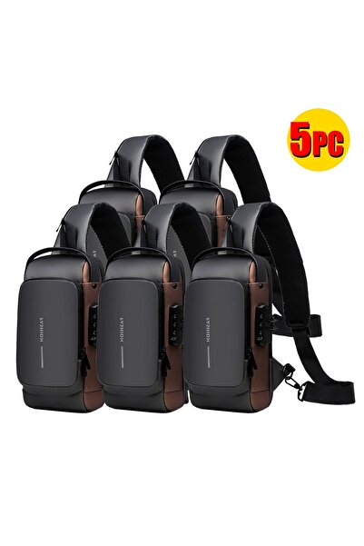Zen Store GRAY -5PC Combo Waterproof Crossbody Sling Bag Set Men’s Chest & Sh...