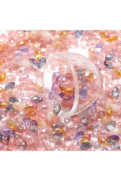 choice2 8x13mm 30pcs Pink 30Pcs/Lot Green Crystal Glass Faceted Teardrop Loos...