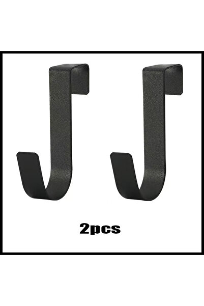 Choice4 Black 2pcs S-Shaped Metal Hook Cabinet Door Hanging Rack Gadgets Hold...