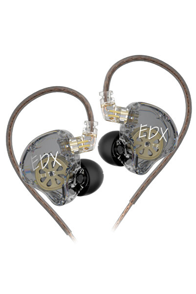 Choice سماعات أذن KZ رمادية بدون ميكروفون، طراز KZ EDX Lite HIFI ستيريو، صوت ...