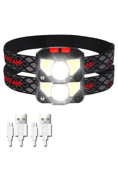 Choice3 مصباحان رأس من هايناست قابلان لإعادة الشحن، بقوة 1200 لومن، مصباح LED...