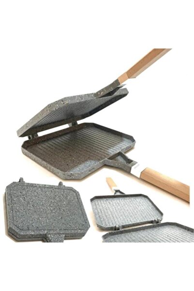 abnturk Soba ve Ocak Üstü Kullanıma Uygun Granit Izgara, Elektriksiz Tostmati...