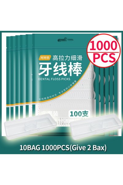 Choice1 10 أكياس 1000 قطعة خيط أسنان اقتصادي عبوة عائلية أعواد تنظيف الأسنان ...
